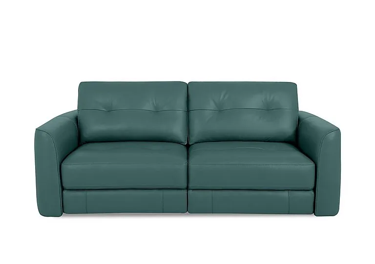 Drift 2.5 Seater Leather Power Glider Sofa - BV Lake Green - Sofas and Armchairs - In Time for Christmas