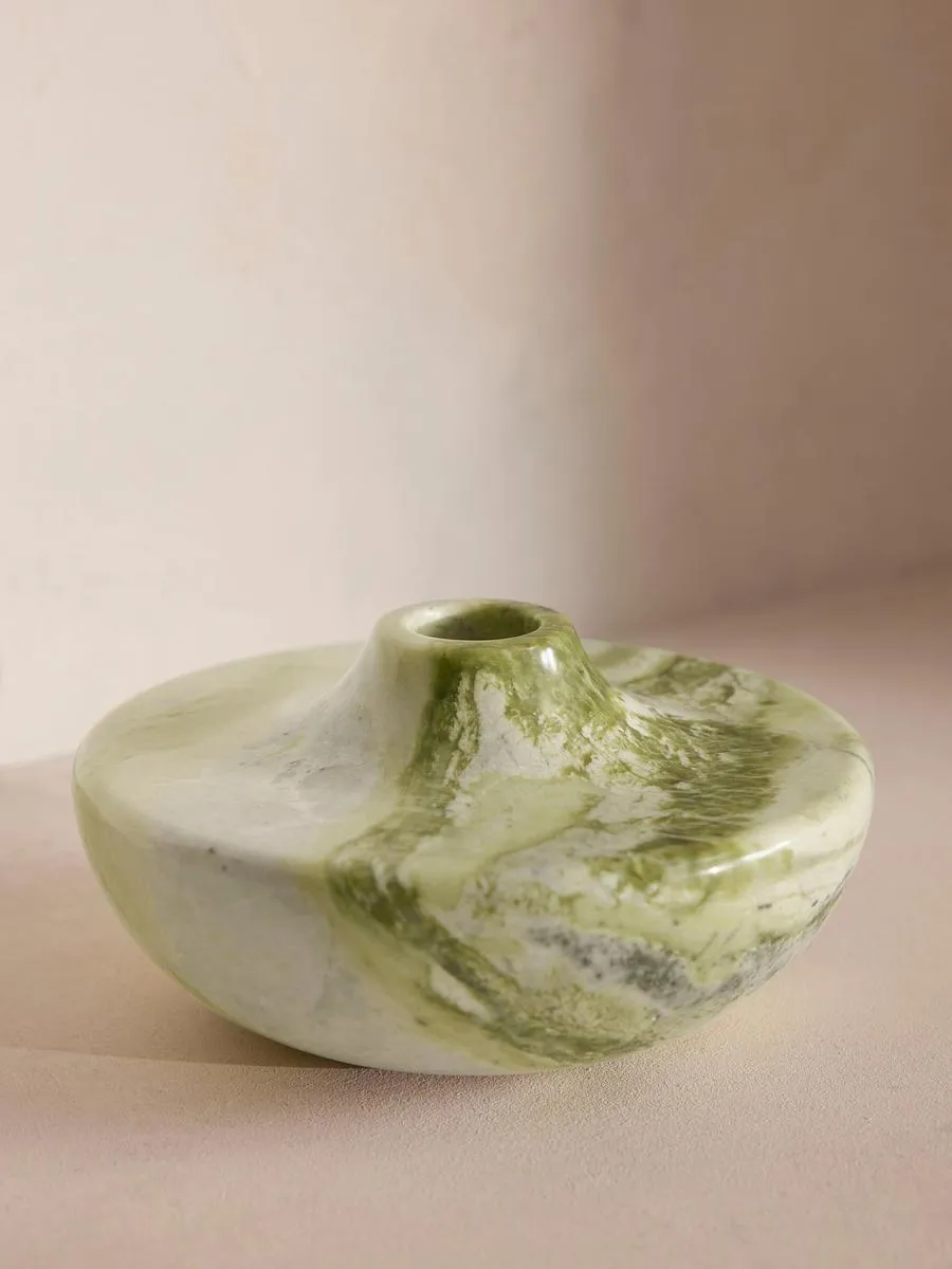 Alma Vase, Wide, Green