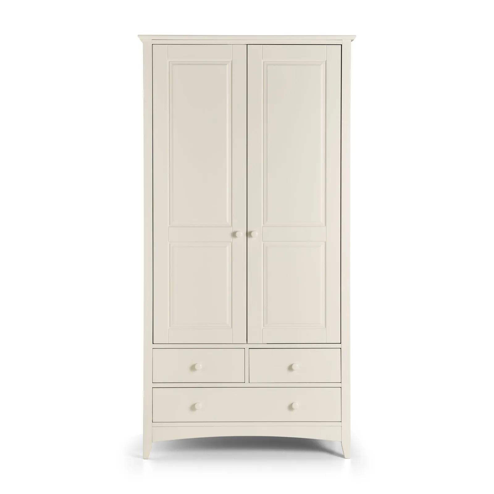 Cameo Double 3 Drawer Wardrobe, Stone