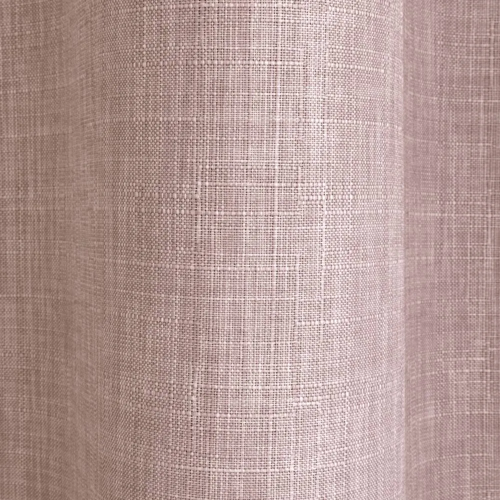 Smart Living Luxury Linen Look Eyelet Blackout Lined Curtains - 2 Panels in Pink 5
