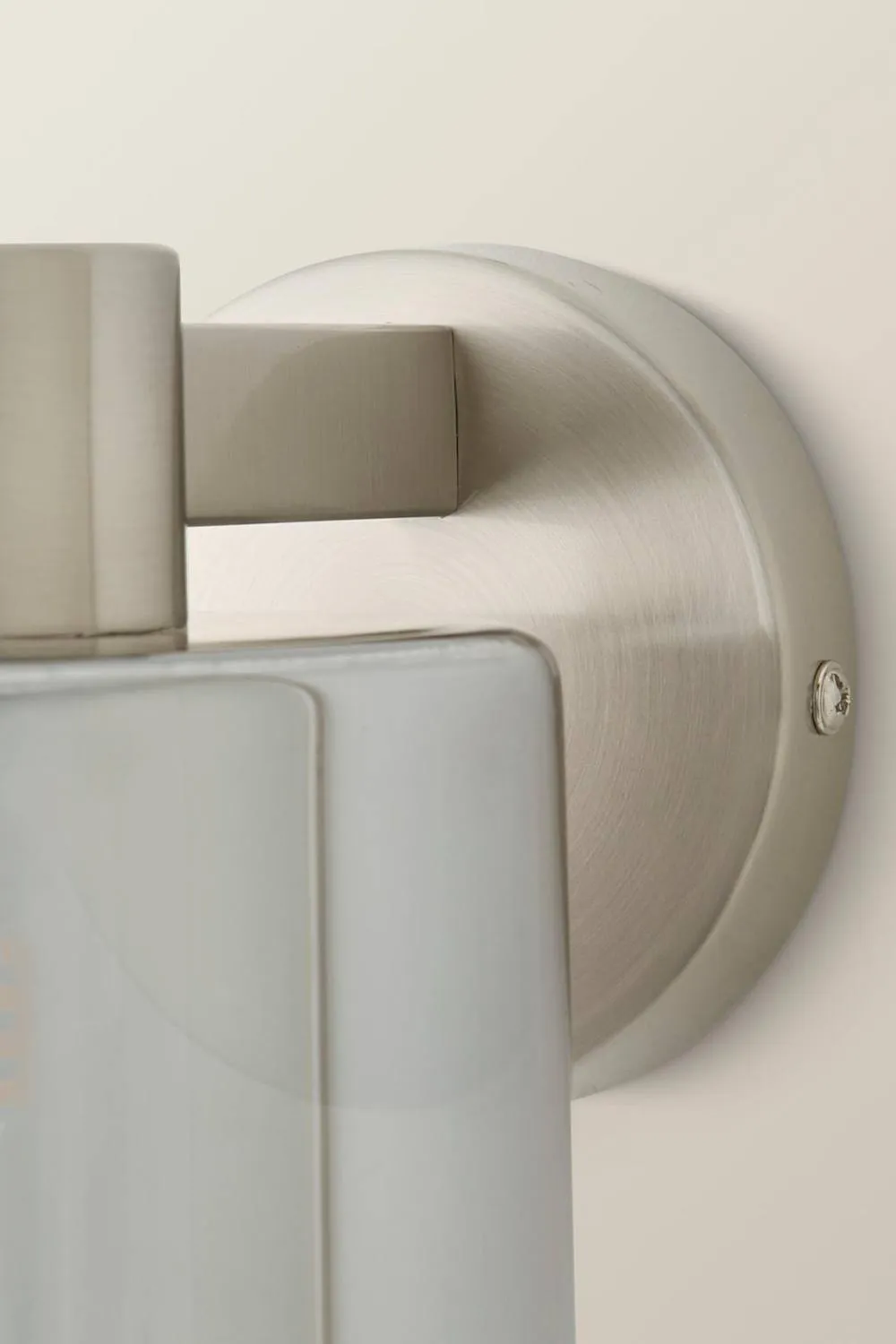 ValueLights Demi Smoked Glass Cup Wall Light in Metallic Silver 4