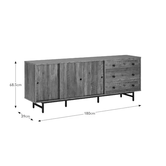 Fulton Extra Wide Sideboard, Pine 6
