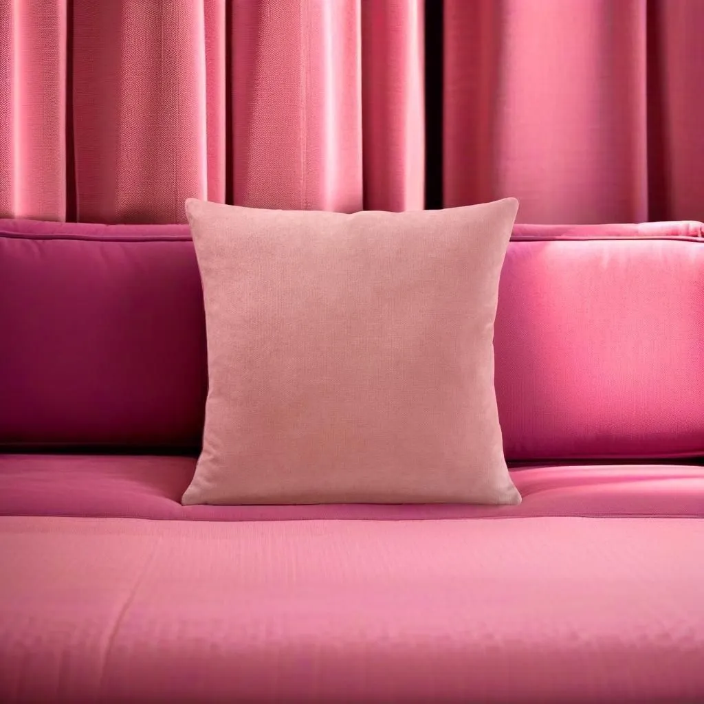 Luxury Living Velvet Chenille Cushion in Pink