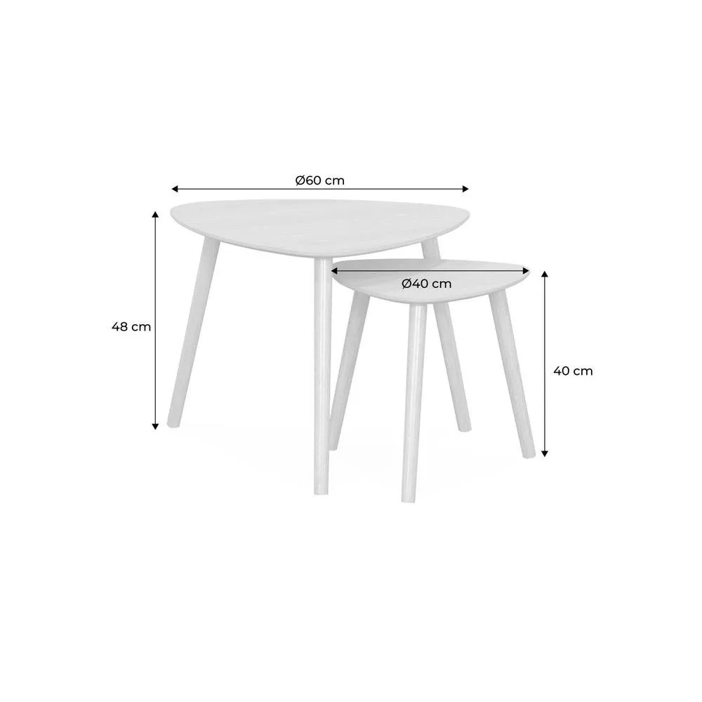 sweeek Scandinavian Nesting Tables In Mdf in Light Brown 5