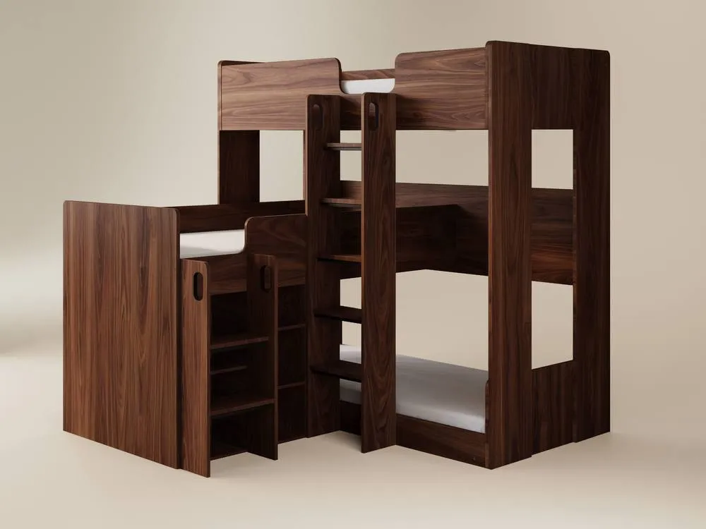 Flair Bode Triple Sleeper Bed in Walnut 5