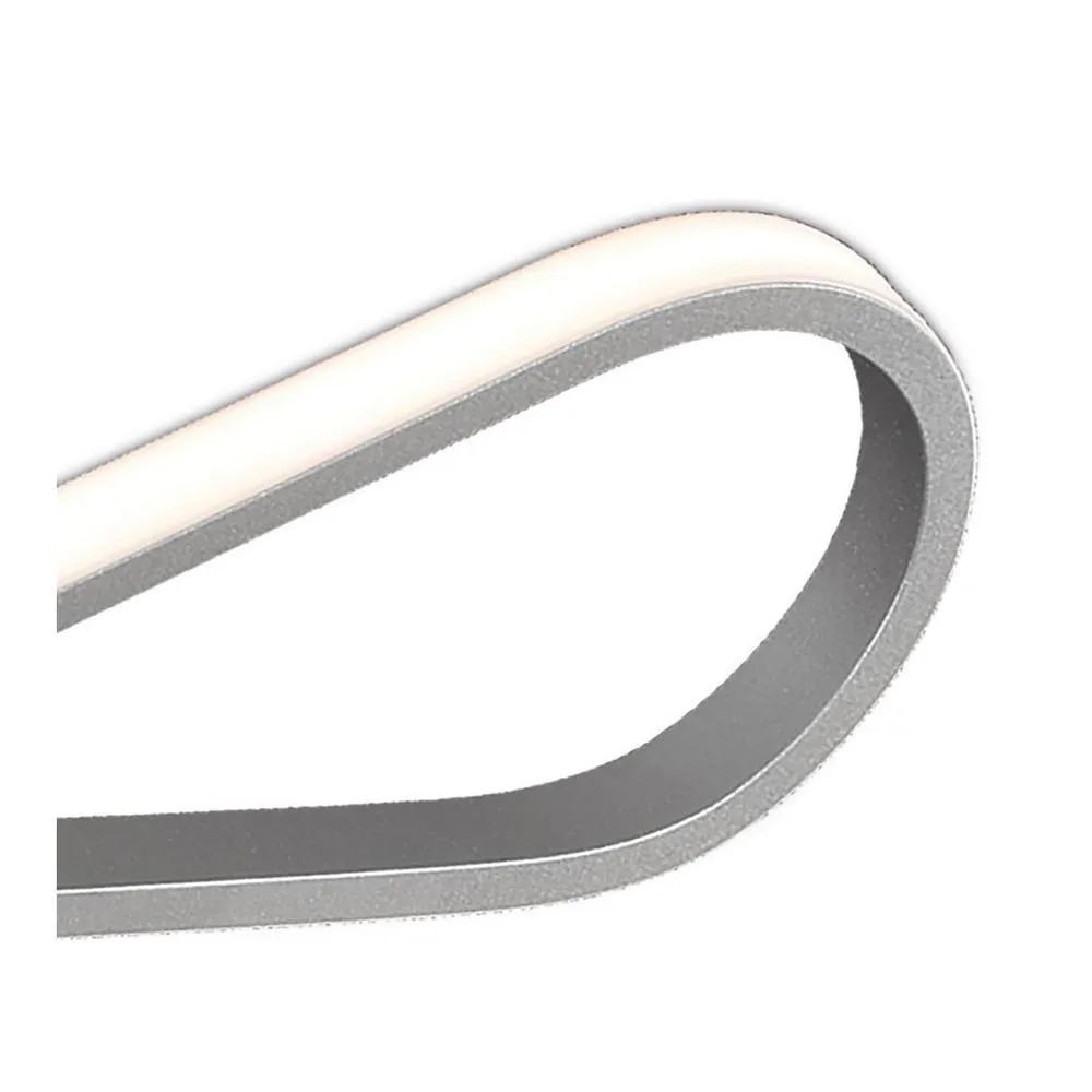 Netlighting Bucle Wall Lamp 20W LED 3000K 1750lm Chrome White Frosted Acrylic in Silver 5