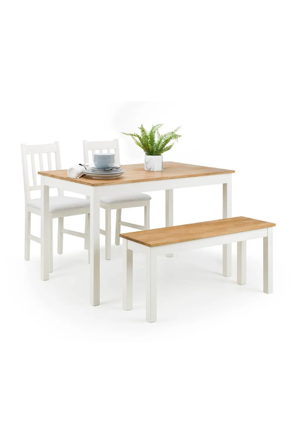 Julian Bowen Coxmoor Rectangular 4 Seater Dining Table in Ivory 5