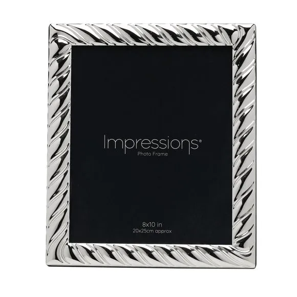 Impressions Silver Plated Swirl Textured Photo Frame 2