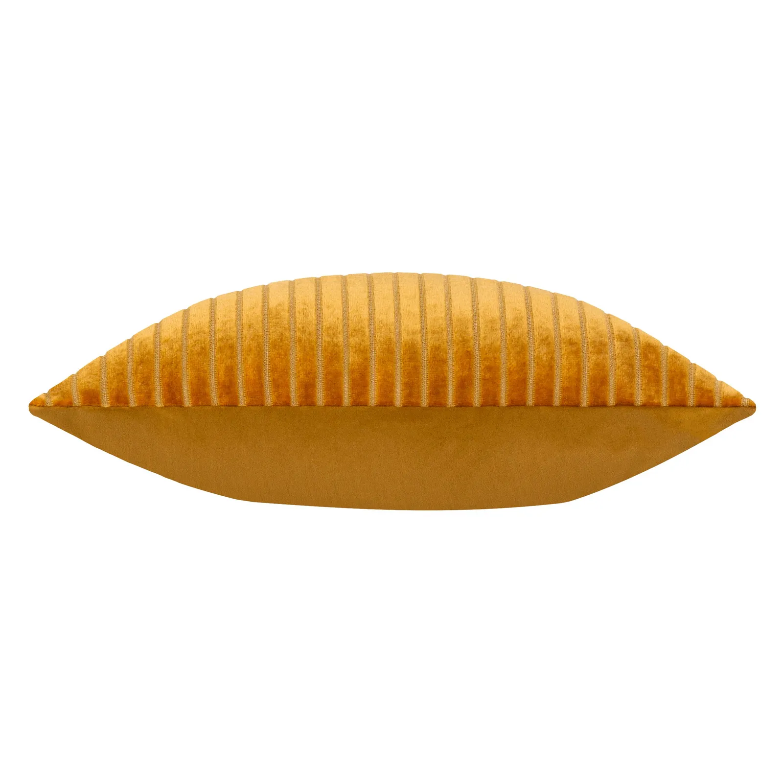 Paoletti Savoy Stripe Velvet Cushion in Gold 4