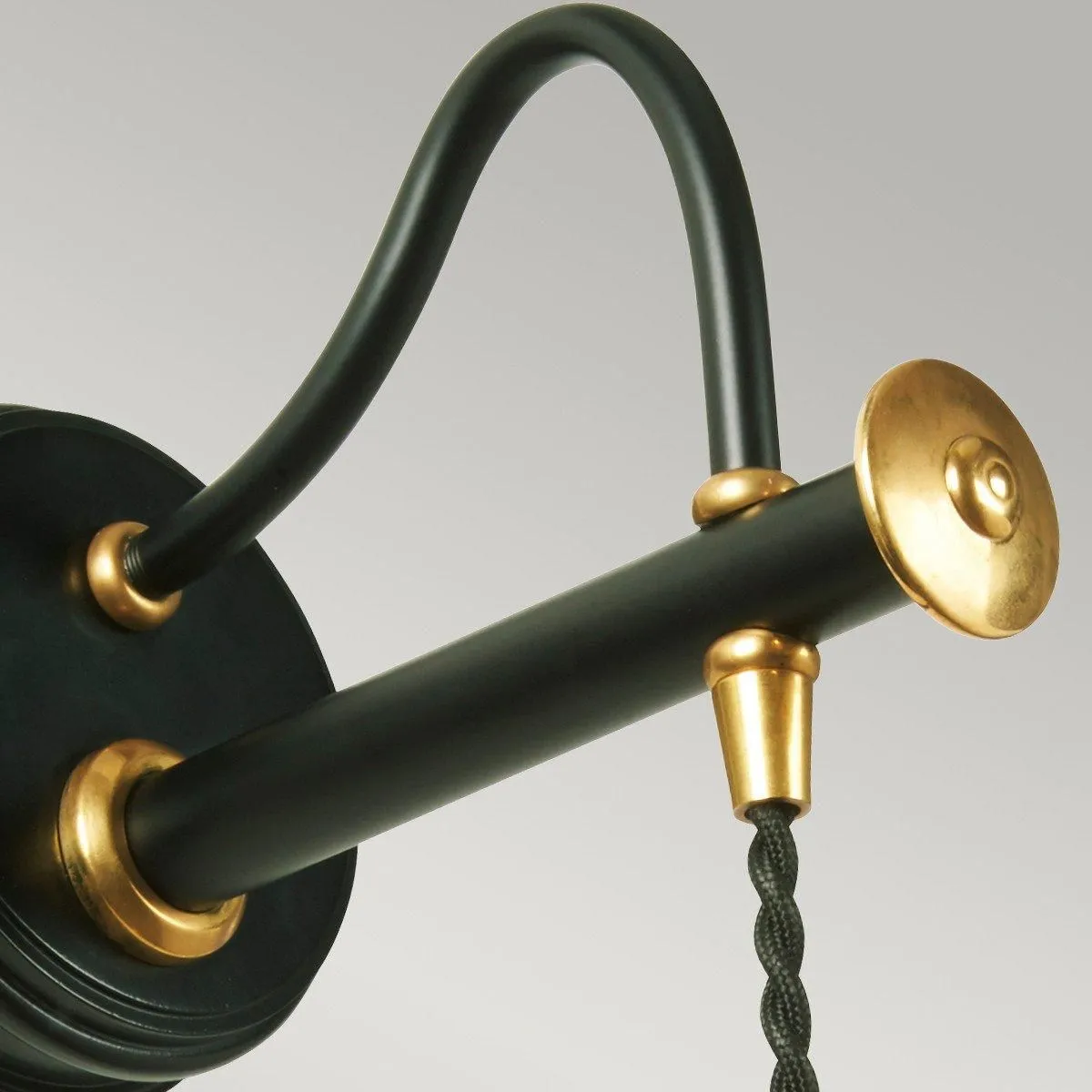 Netlighting Douille 1 Light Indoor Wall Light Black Polished Brass E27 in Yellow 2