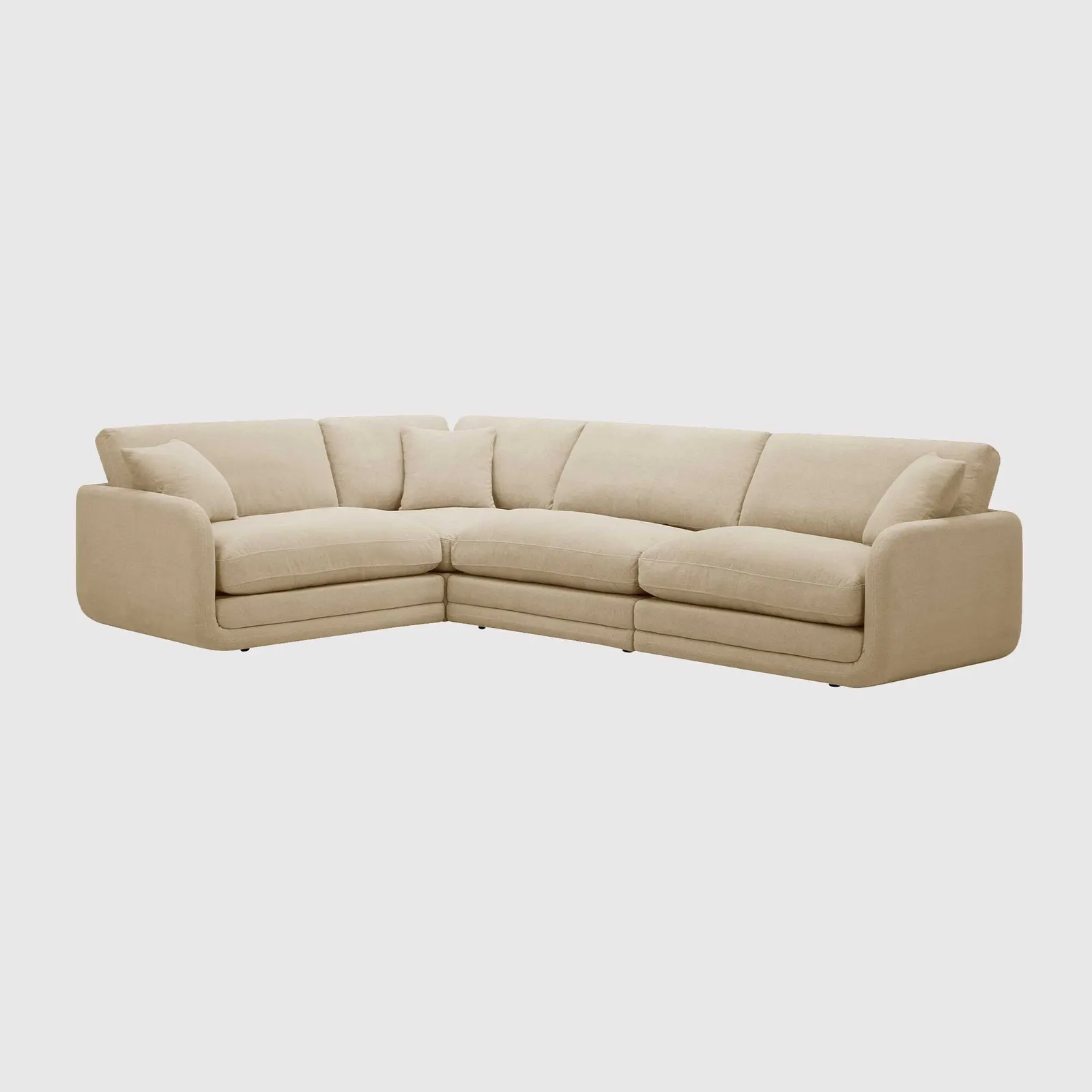 Monaco Corner 4pcs: 2Corner1- Elite Sand G0401710U Modular Sofa, Neutral Fabric | Barker & Stonehouse