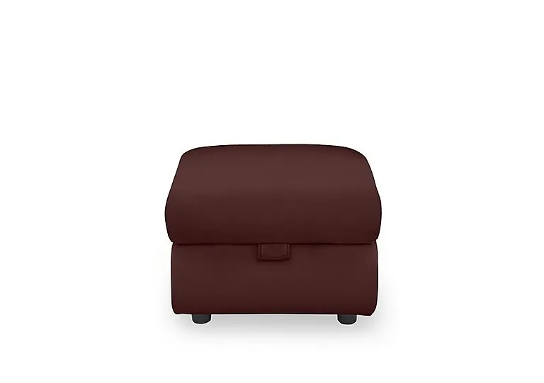 Panache Leather Storage Footstool