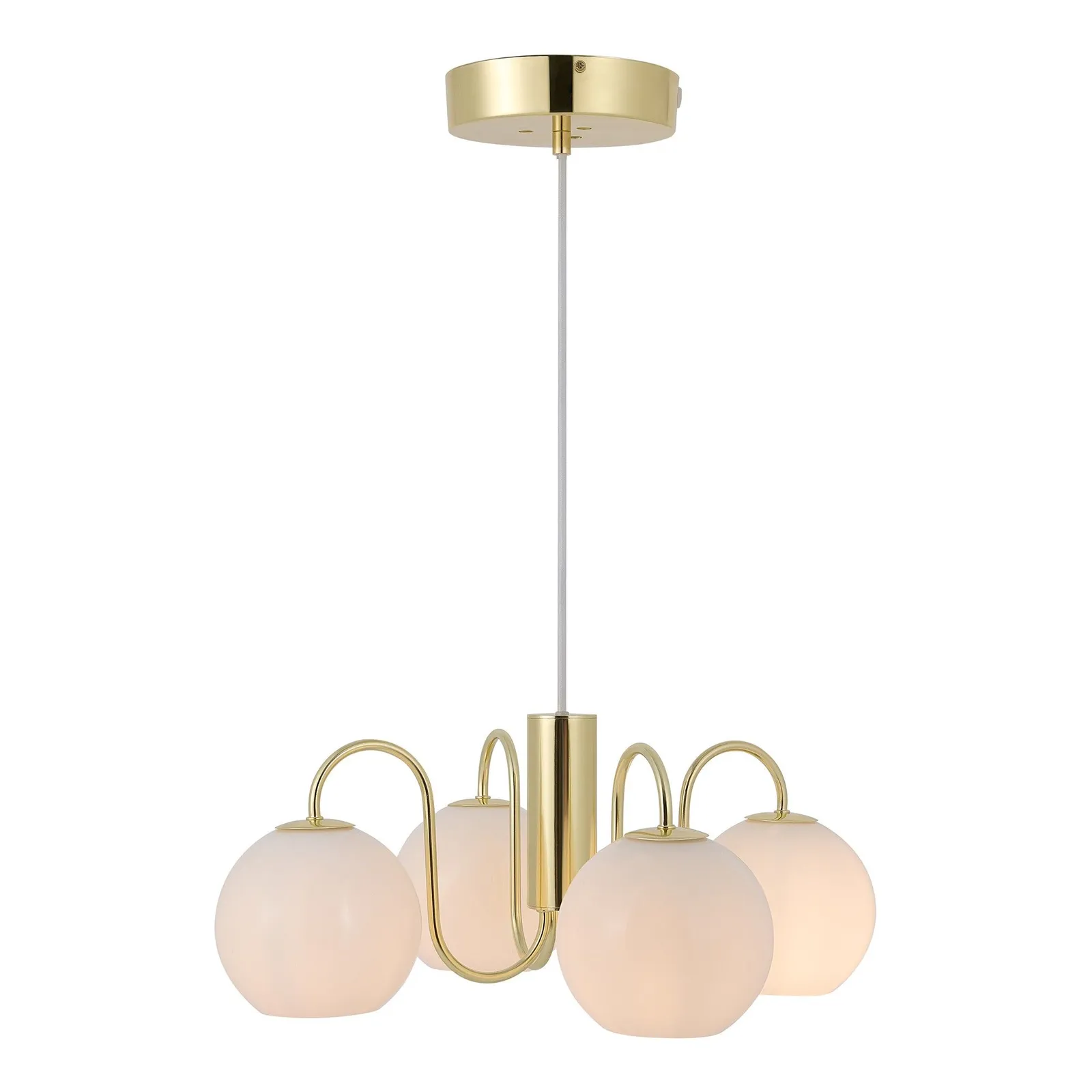 Nordlux Franca Pendant Light Brass Metal E14 Mains in Gold 2