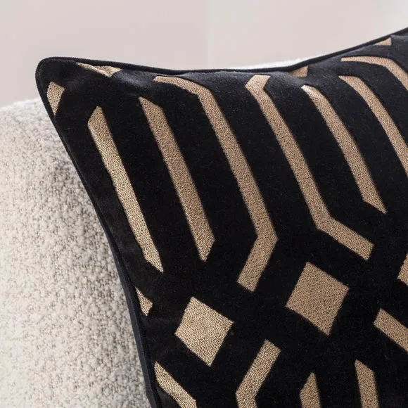 Luxe Deco Cut Velvet Cushion 2
