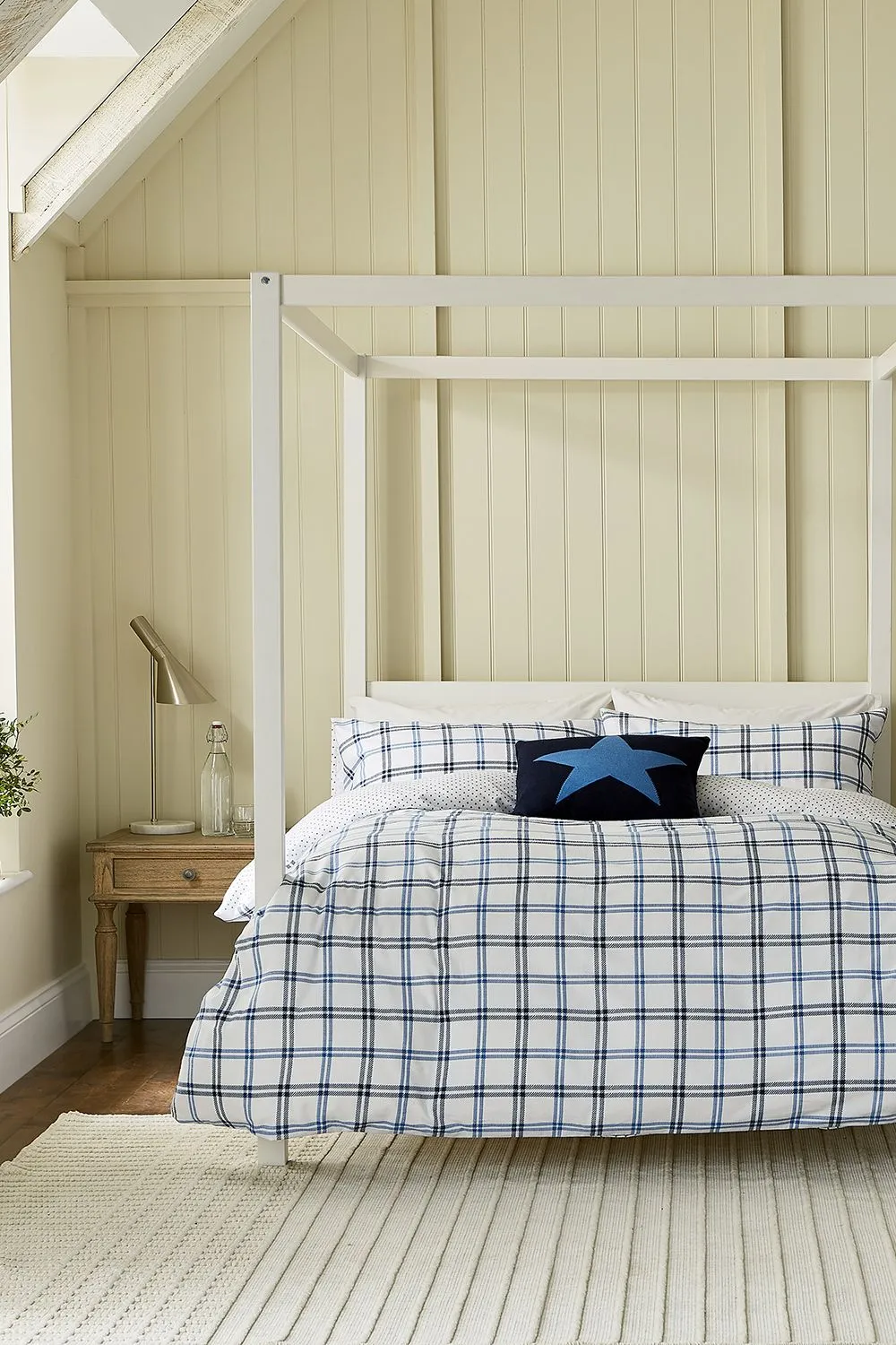 Helena Springfield 'Hunter's Check' Brushed Cotton Duvet Cover Set in Navy