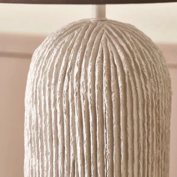 Pacific Lifestyle Ananya Paper Mache and Metal Textured Dome Table Lamp 2