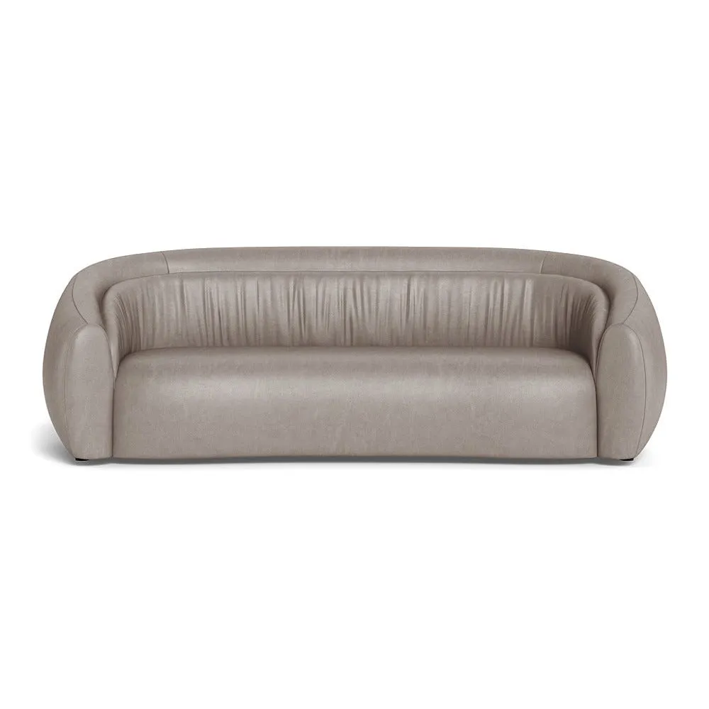 Heal's Flora 4 Seater Sofa Grain Leather Light Grey 1