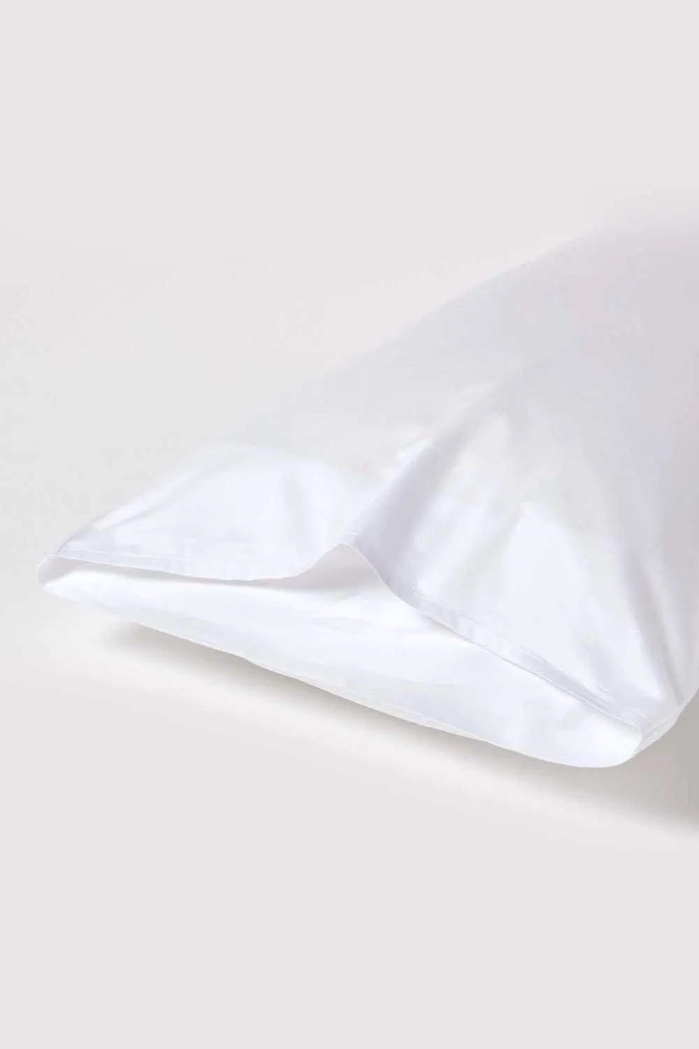 Homescapes Sateen Cotton Housewife Pillowcase 400 TC in White 3