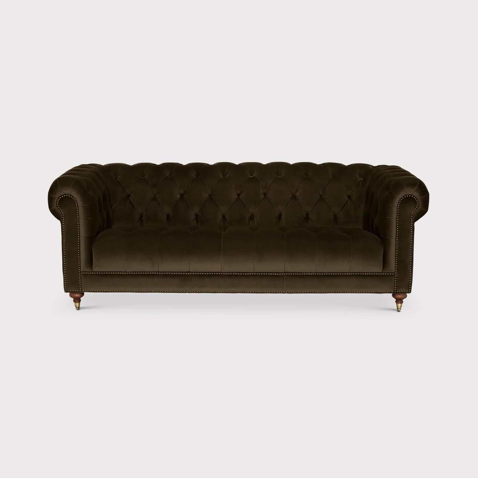 Ullswater 3.5 Seater Chesterfield Sofa, Green Velvet | Barker & Stonehouse