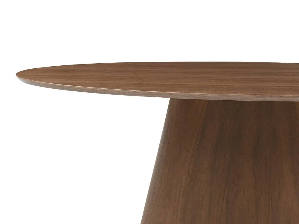 Vente-unique 6 - Seater Dining Table With Walnut Veneer - Dark Natural - ANTELADA 6