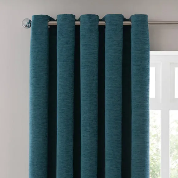 Genoa Chenille Blackout Eyelet Curtains 1