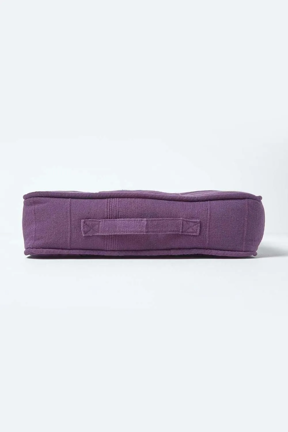 Homescapes Rajput Ribbed Cotton Floor Cushion in Purple 5