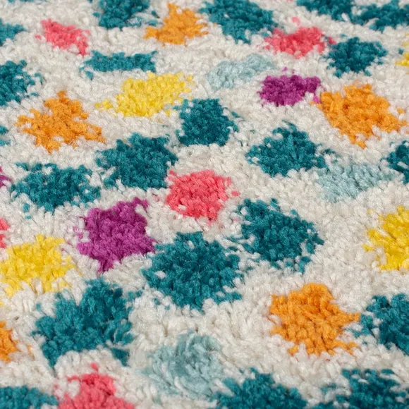 Rainbow Spot Berber Circle Rug 3