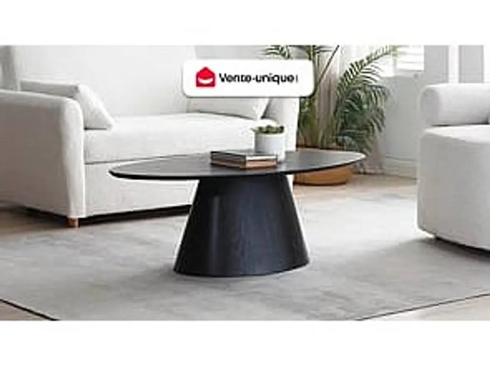 Vente-unique MDF Coffee Table - Black - ANTELADA 4
