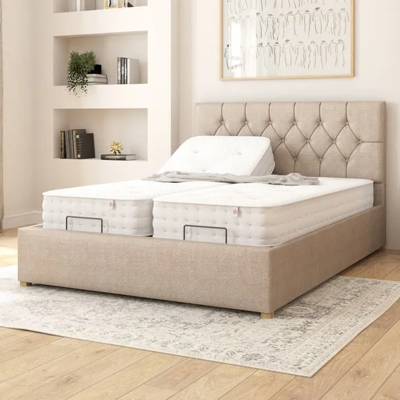 Olivier Eire Linen Adjustable Bed 2