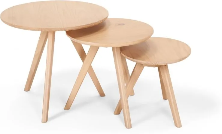 Set of 3 Orion Side Tables, Natural