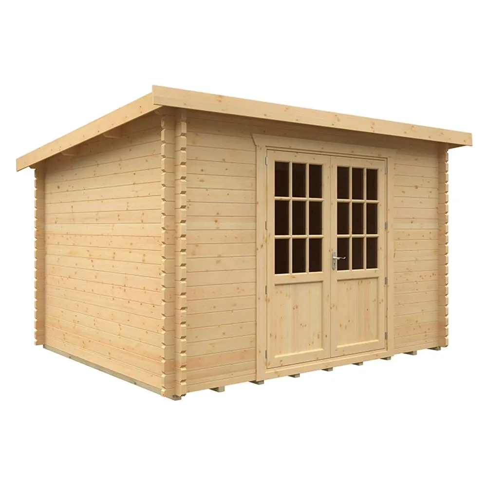 Buttercup Farm 12x10w The Kingsley Plus 44mm Cabin - L355 x W295 x H232.8 cm in Natural