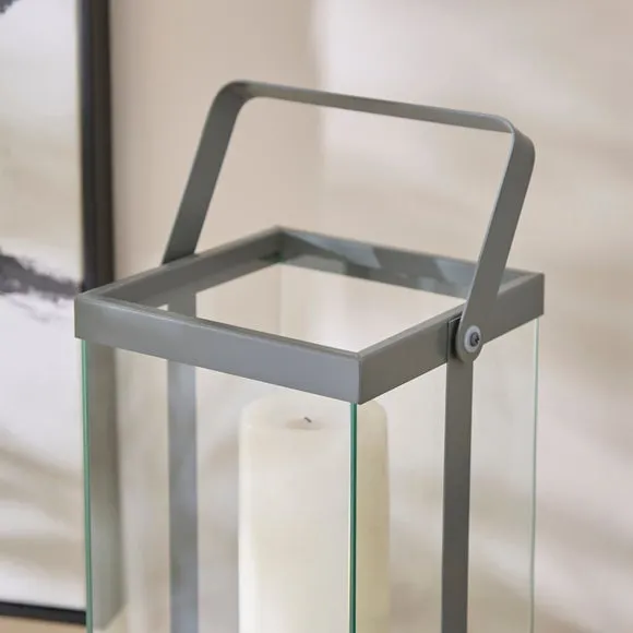 Modern Glass & Metal Lantern 2