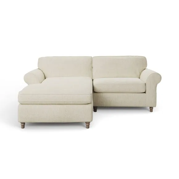 Flori Chunky Chenille Corner Chaise Sofa 6