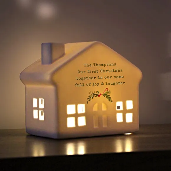 Personalised LED Ceramic House