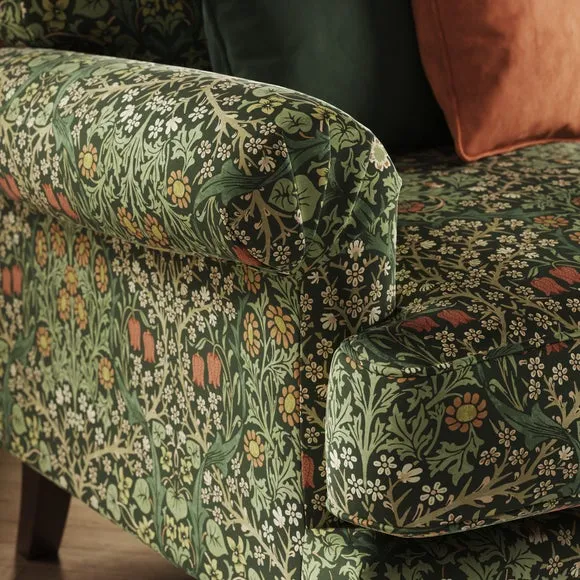 Jolene William Morris Blackthorn Print Velvet 2 Seater Sofa 4