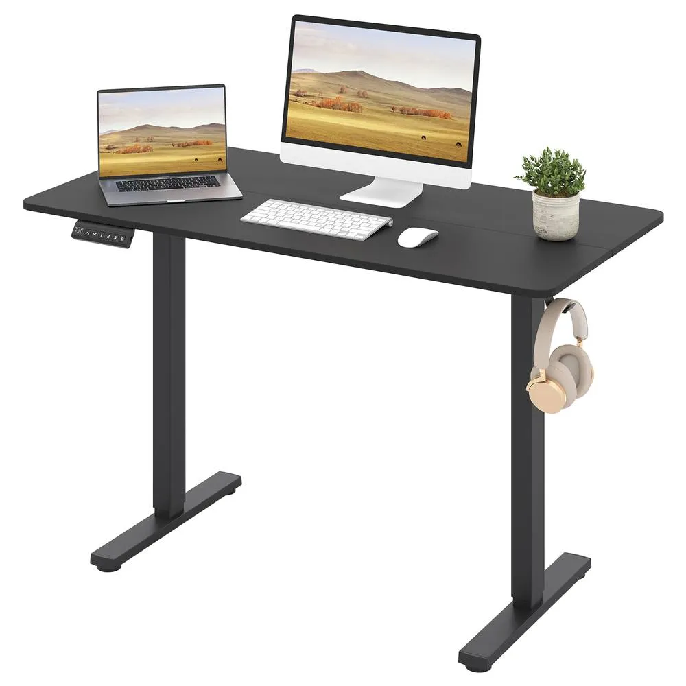 Costway Ergonomic Stand Up Desk 120x60CM Electric Standing Computer Desk in Black 3
