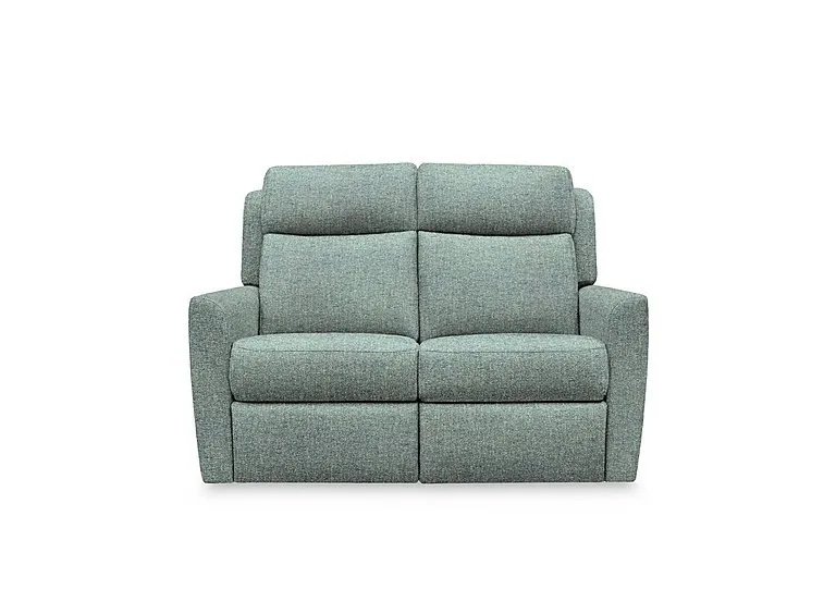 Wren 2 Seater Fabric Recliner Sofa with Headrests and Power Lumbar - Dapple Kingfisher