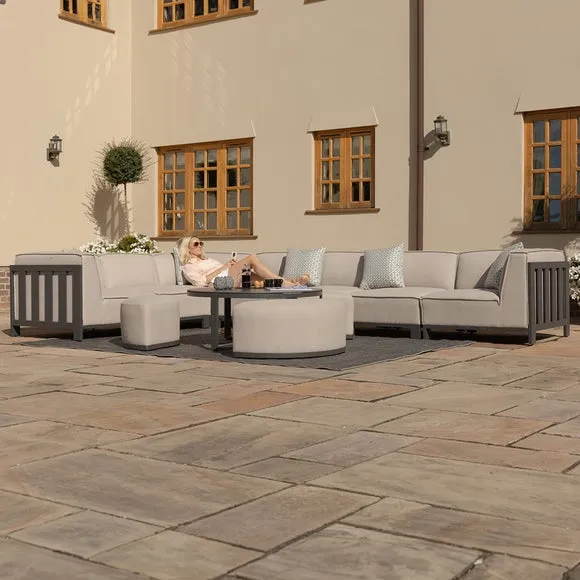 Maze Ibiza Large Corner Garden Sofa Set with Round Coffee Table 2