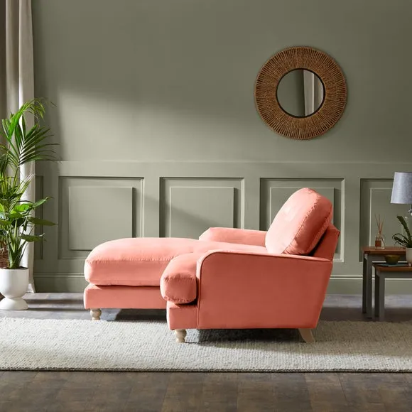 Martha Vintage Velvet Corner Chaise 3