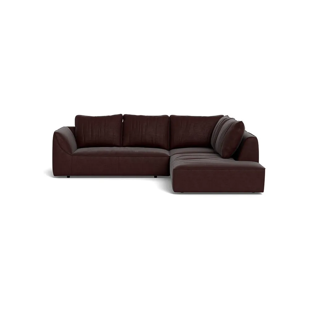 Heal's Morven Right Hand Facing Large Corner Sofa Smart Luxe Velvet Acorn 1
