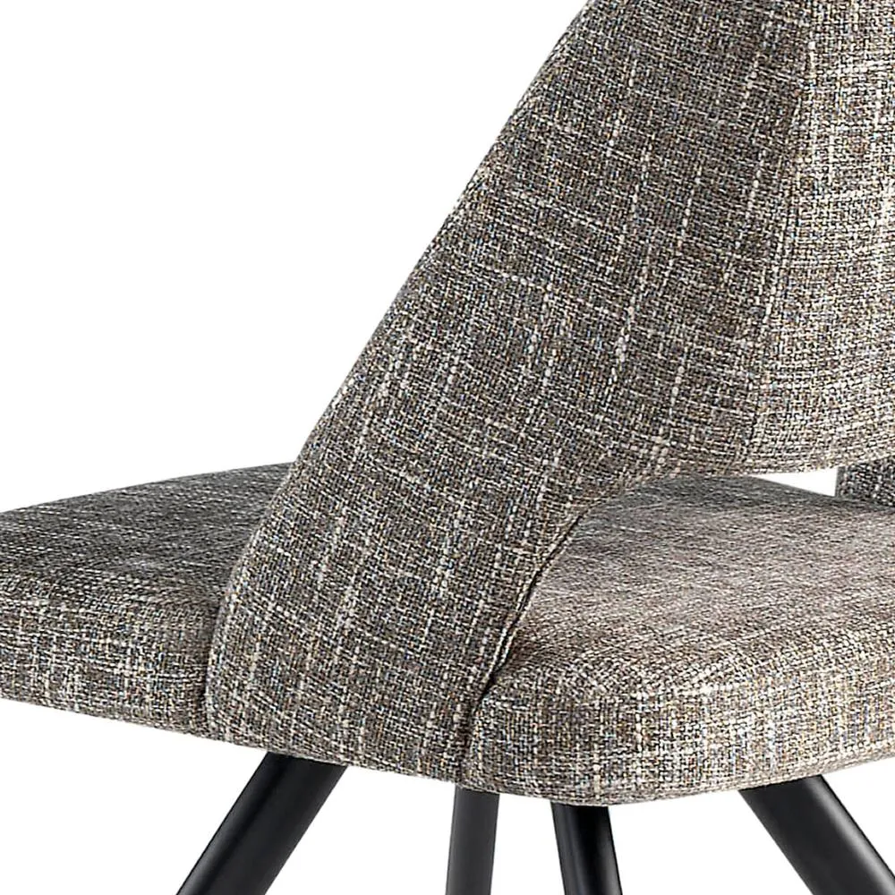 Angel Cerda Model Grey Fabric Swivel Chair, Black Stainless Steel 5