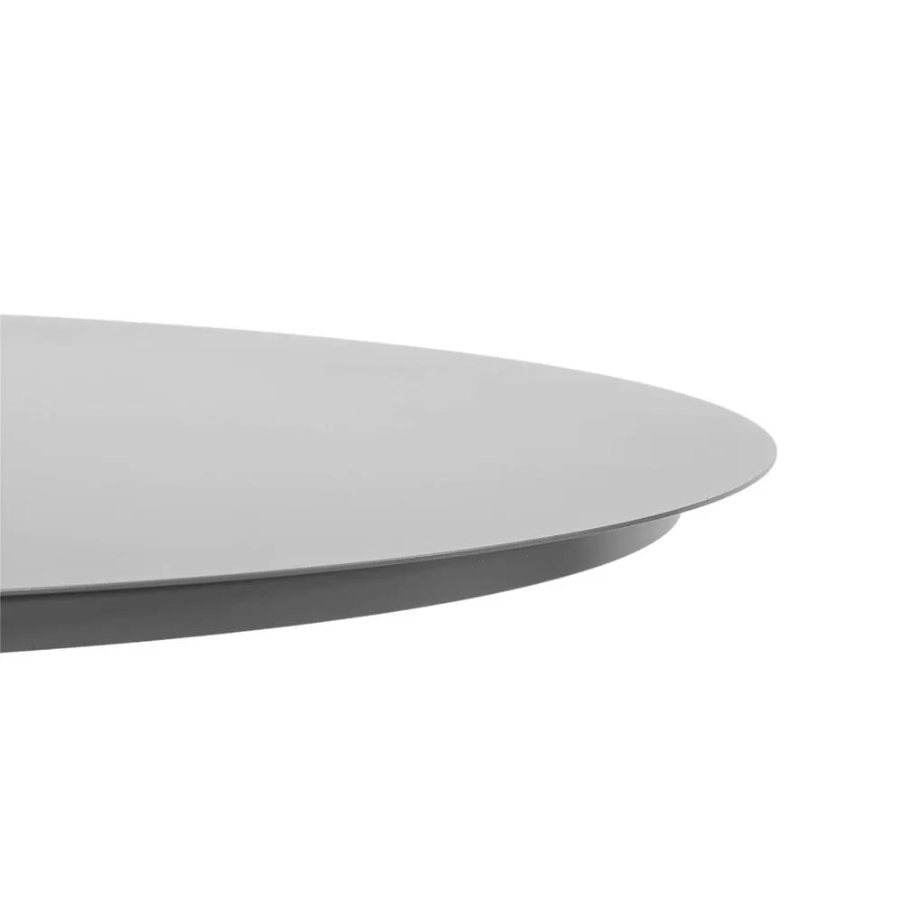sweeek Round aluminum garden table Ø140cm seats 6 in Dark Grey 3