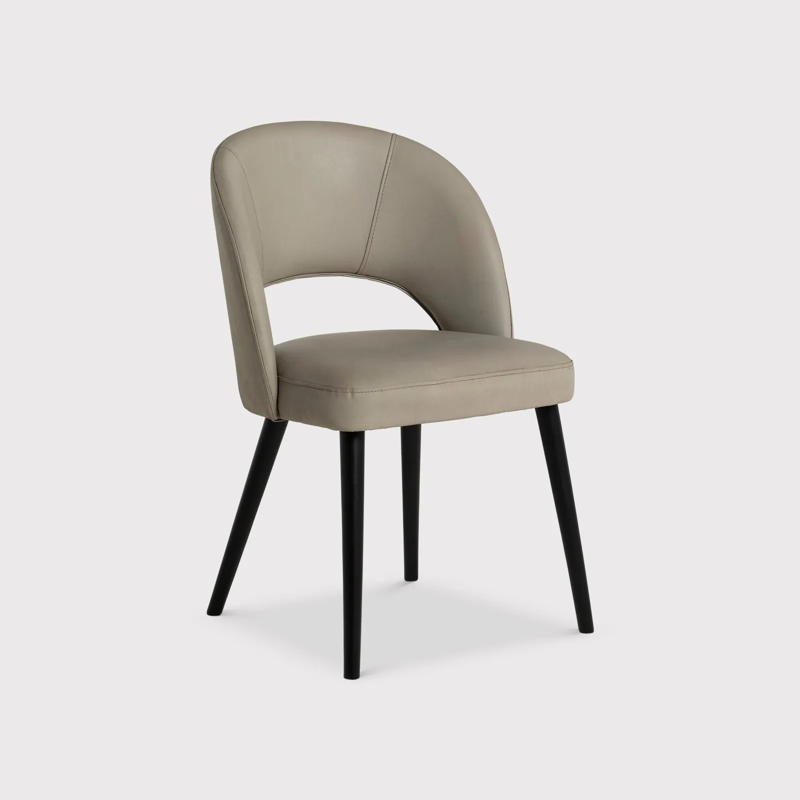 Pure Furniture Beck Dining Chair, Grey Leather | Barker & Stonehouse 2