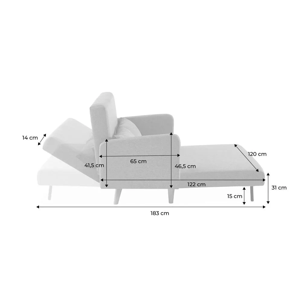 sweeek 2-seater Scandinavian Convertible Sofa With Boucle Fabric in Cream 5
