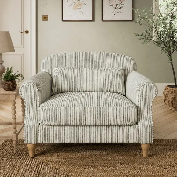 Millie Chenille Stripe Snuggle Chair