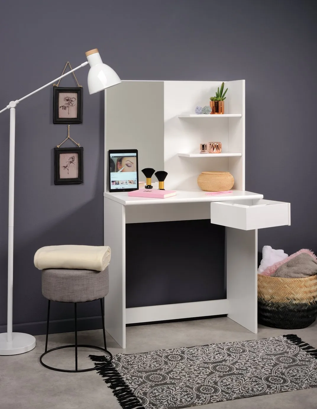 Parisot Kids 1 Drawer Dressing Table - White