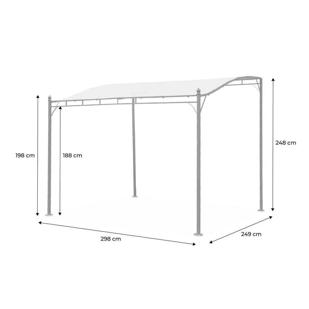 sweeek 3x2.5m wall-mounted pergola in Grey 5