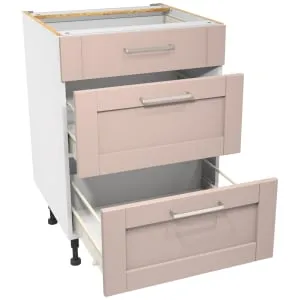 Wickes Ohio Dusky Pink Shaker Drawer Unit - 600mm 2