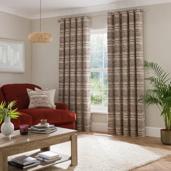 Brancaster Chenille Eyelet Curtains 2