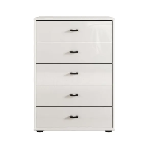 Wiemann Kahla Glass Fronted Small 5 Drawer Chest 2